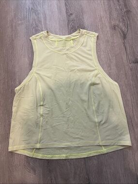 lululemon athletica Light Yellow Athletic Tank Top